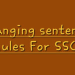 Changing sentence rules for ssc